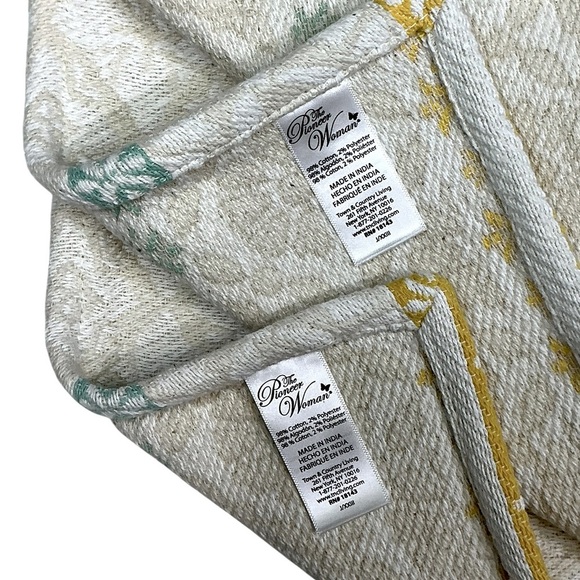 The Pioneer Woman Multi Stripe Fabric Placemats Farmhouse Rectangle 4 Piece Set - Picture 7 of 16